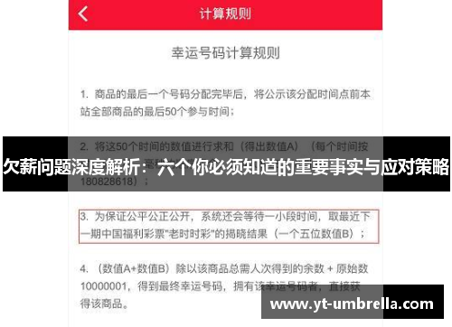 欠薪问题深度解析：六个你必须知道的重要事实与应对策略